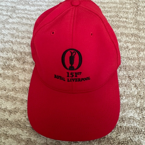 The Open at 151st Royal Liverpool Lightweight Hat- Red - Picture 1 of 3